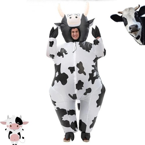 Black and white spotted cow - black,
