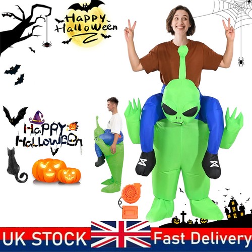 Adult inflatable green alien - green,