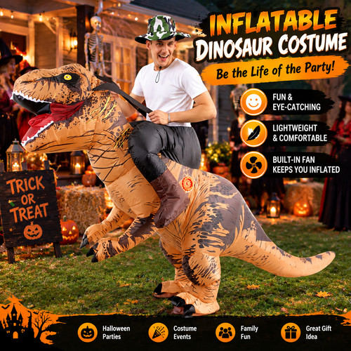 Halloween inflatable rex - halloween, t-rex