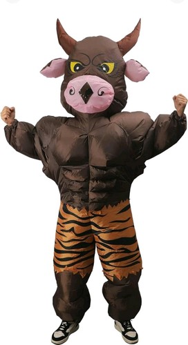 Adult inflatable bull blow - , up
