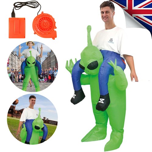 Inflatable green alien costume - green,