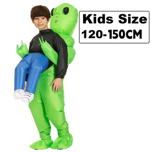 Kids inflatable green alien - green,