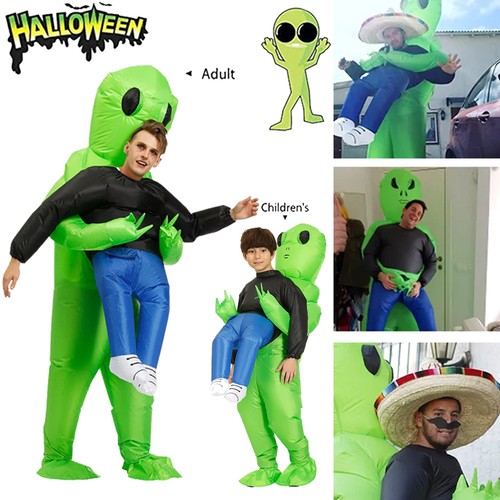 Adult inflatable green - green, alien