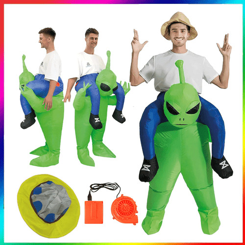 Inflatable green alien - inflatable,