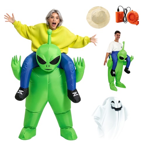 Inflatable green alien costume - inflatable,