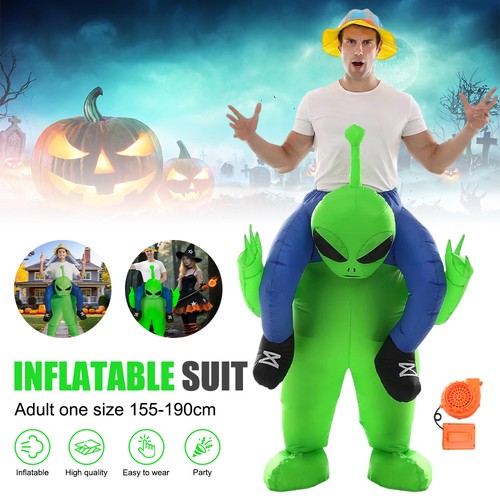Adult inflatable green alien - inflatable,