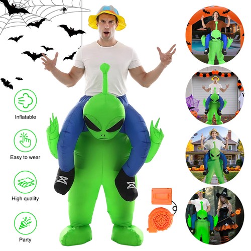 Adult inflatable green alien - adult,