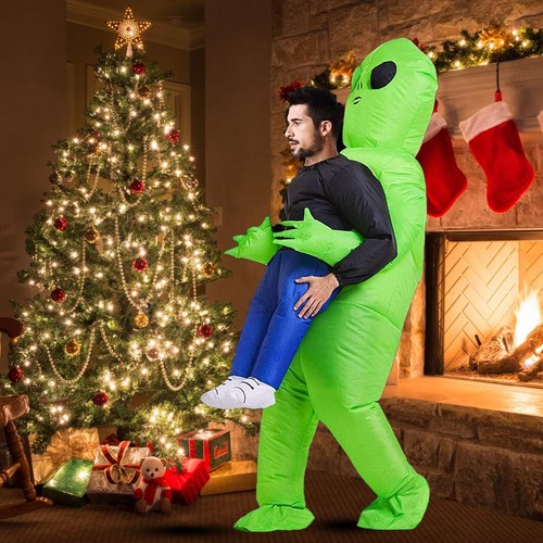 Scary green alien inflatable - scary,