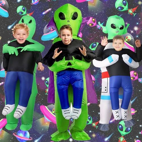 Inflatable green alien costume - green,