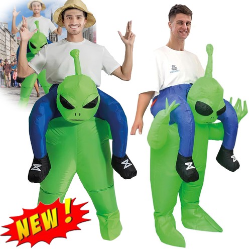 Adult inflatable green alien - adult,