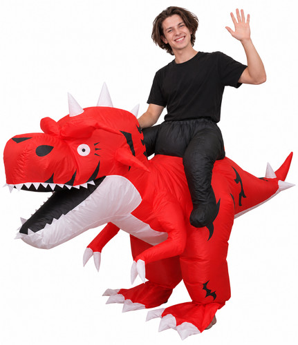 Inflatable red dinosaur ride - inflatable,