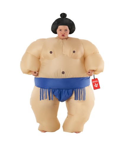 Kids blue inflatable sumo - blue,