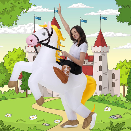 Inflatable horse costume blow - horse, costume,blow