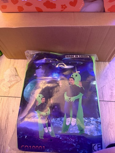 Green alien costume - suit, adult