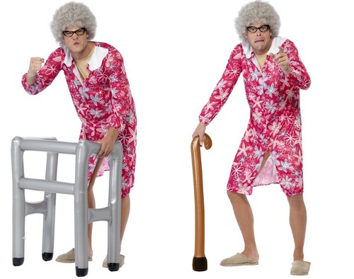 Inflatable old granny - old,