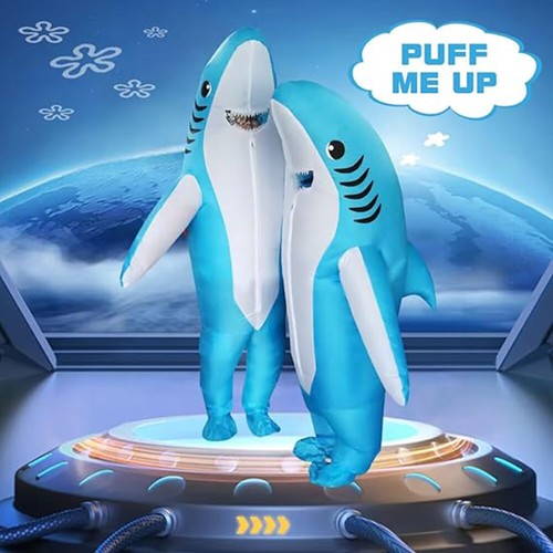 Funny blue shark - funny, blow