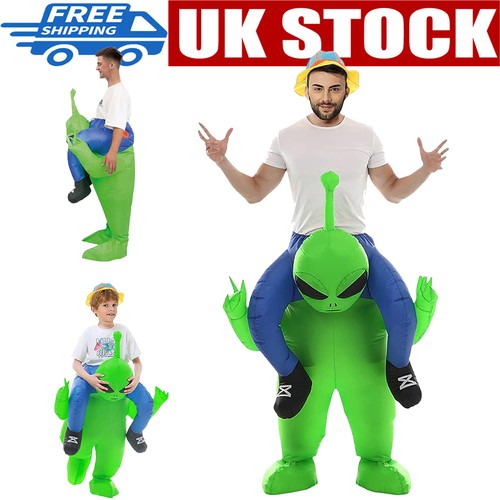 Inflatable green alien - alien, costume