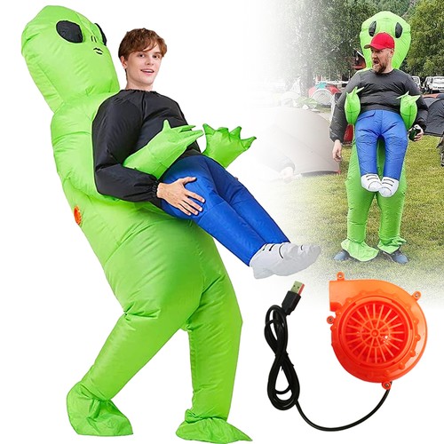 Scary halloween green alien - scary,