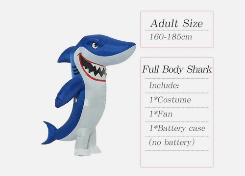 Adult inflatable shark - shark, costume
