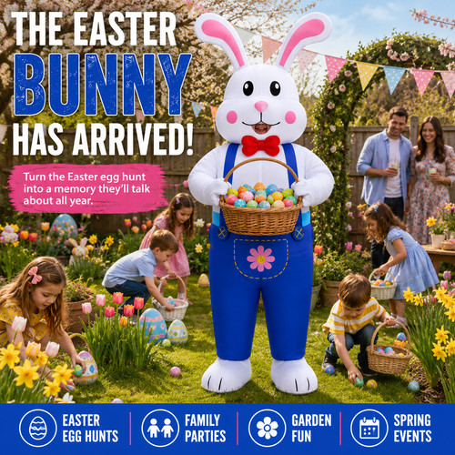Adult inflatable easter bunny - easter,